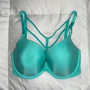 Front clasp underwire lined demi bra- worn once